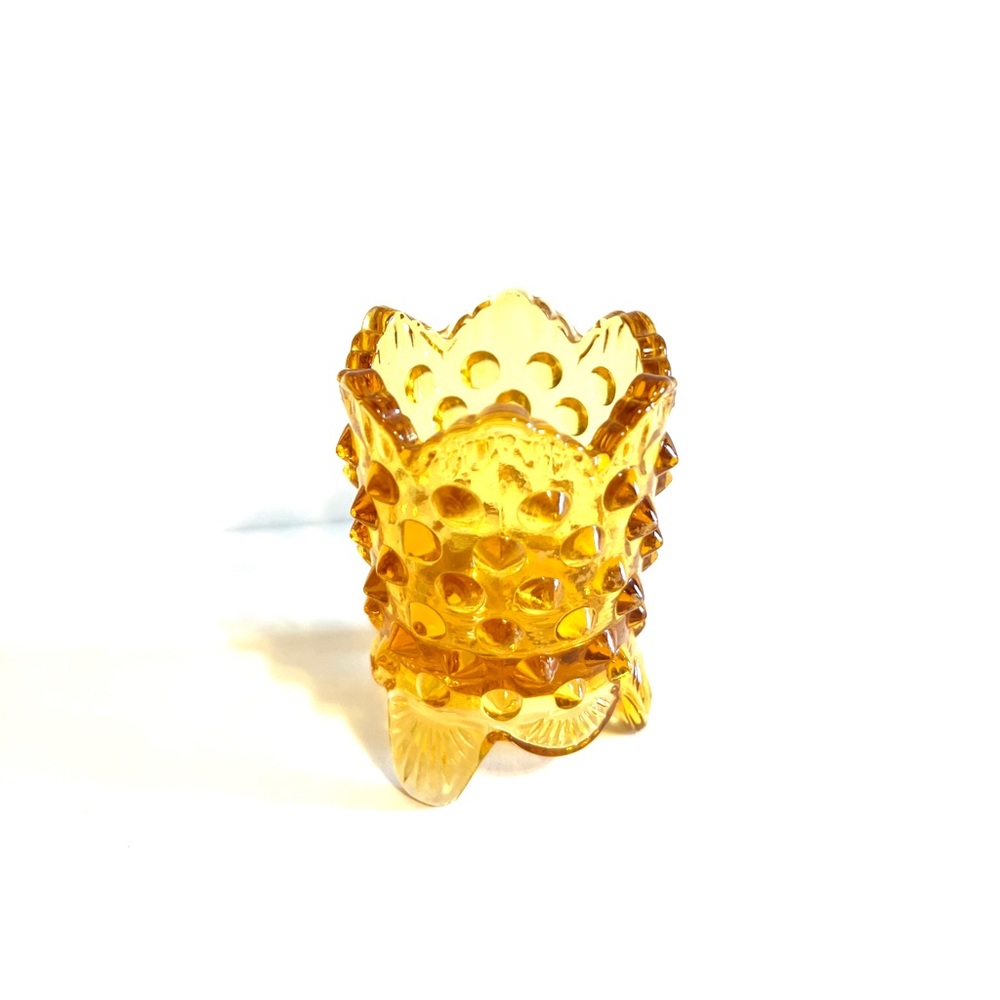 Vintage Fenton Amber Toothpick Holder